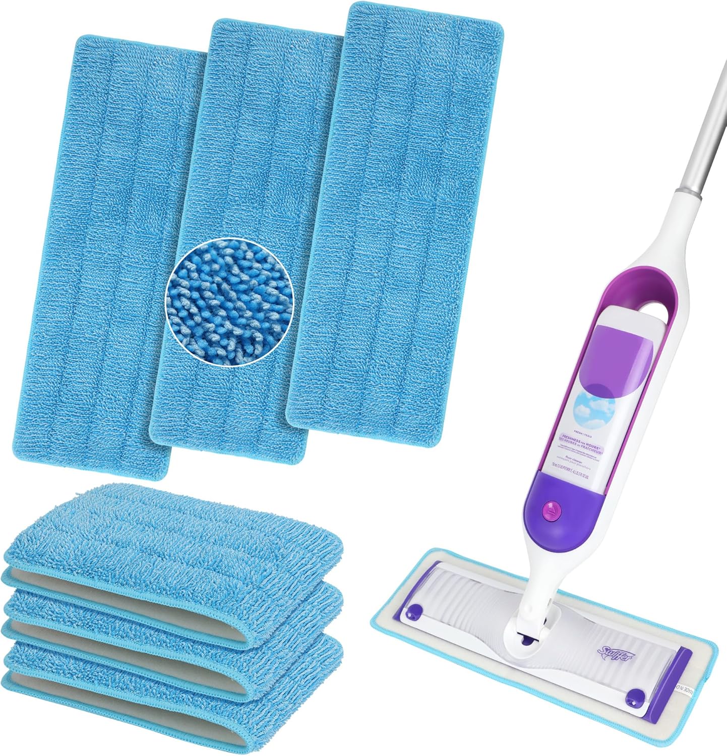 Tidy Monster 6-Pack Reusable Microfiber Mop Pads