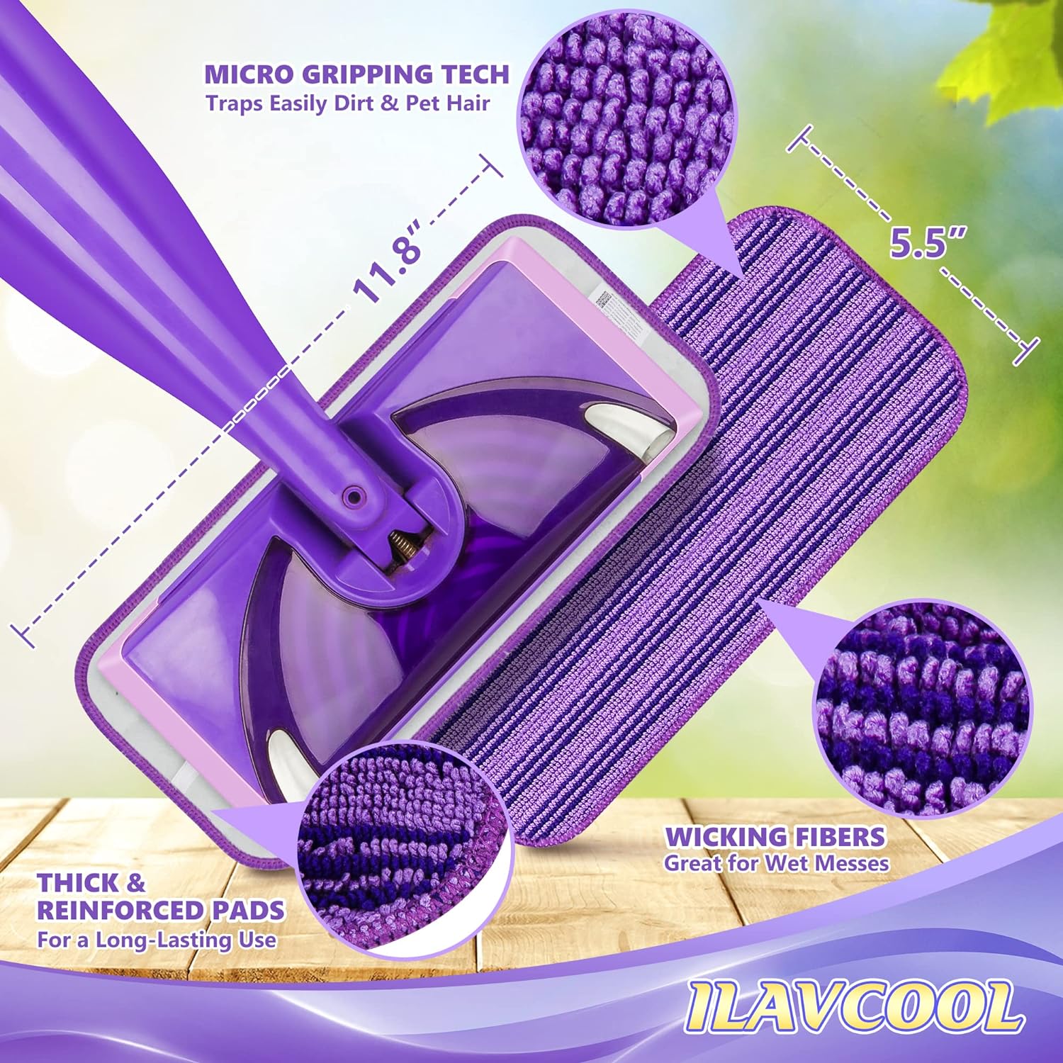 18 Pack Reusable Mop Pads for Swiffer Wet Jet