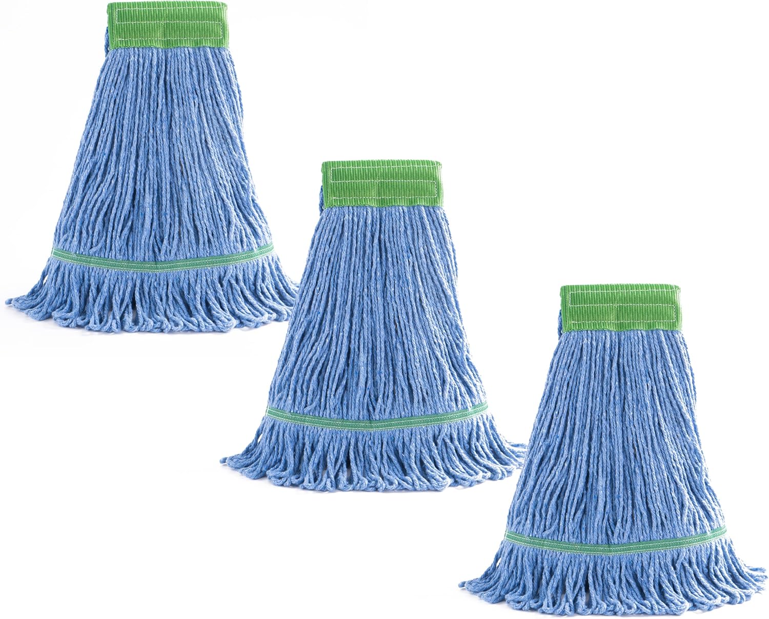 3Pack Mop Heads Commercial Grade Cotton Loop-End Heavy Duty Mop Refills