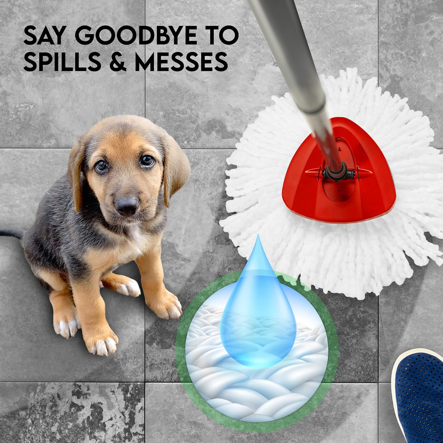 Turbo Mops Mop Refills - 6 Pack Compatible with Easy Wring Tanks
