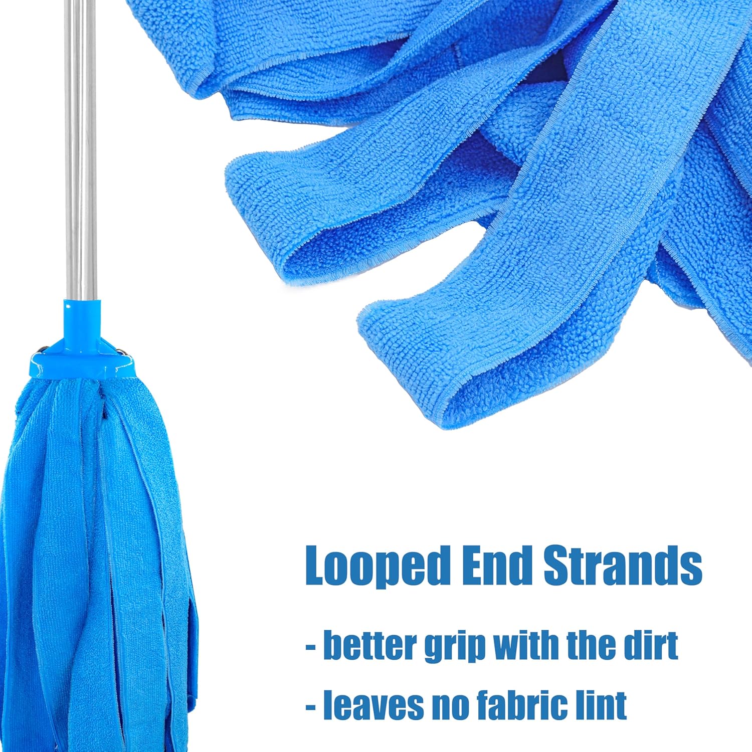 EaseYourDay Screw-On Microfiber Mop Head Refill 3PCS