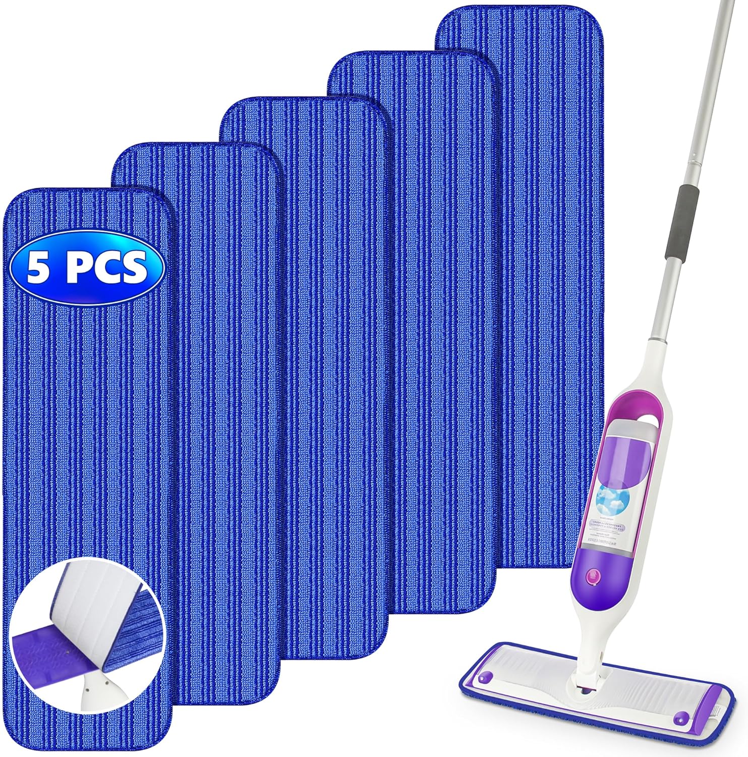 Reusable Mop Pads for Swiffer PowerMop 5 Pack