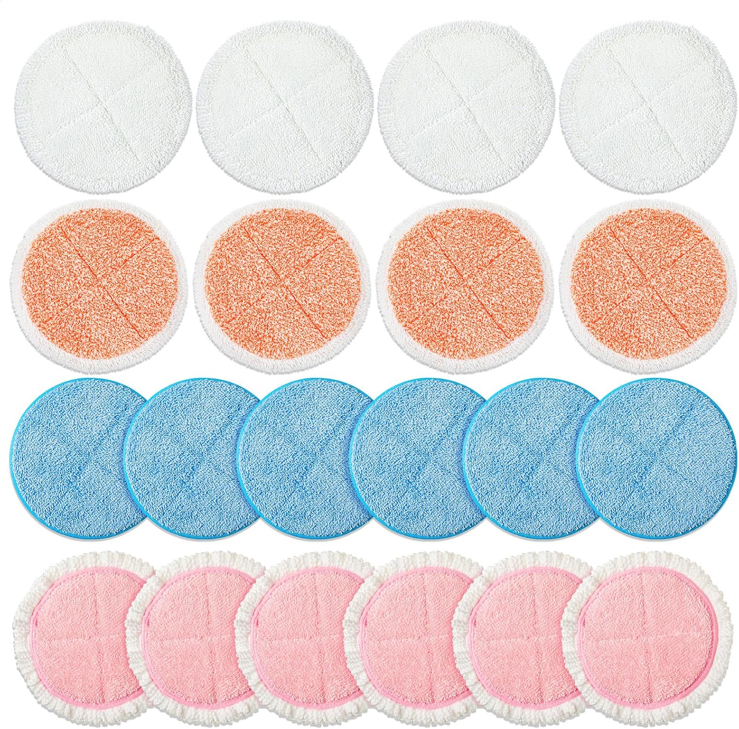 Irenare 20 Pack Electric Mop Pads 728 Inch Reusable