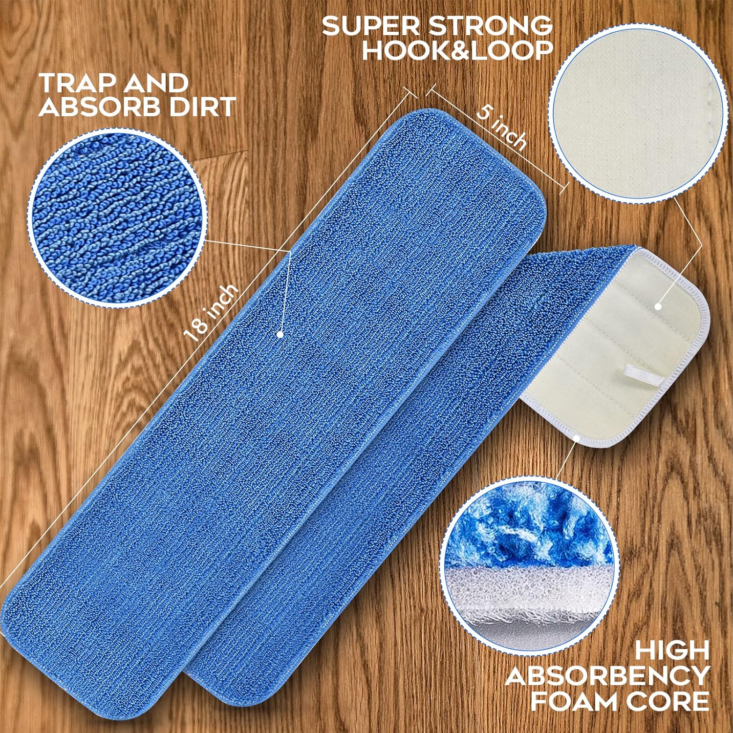 L Luke Supply Matthew 18 Microfiber Mop Pads Heads 12 Pack