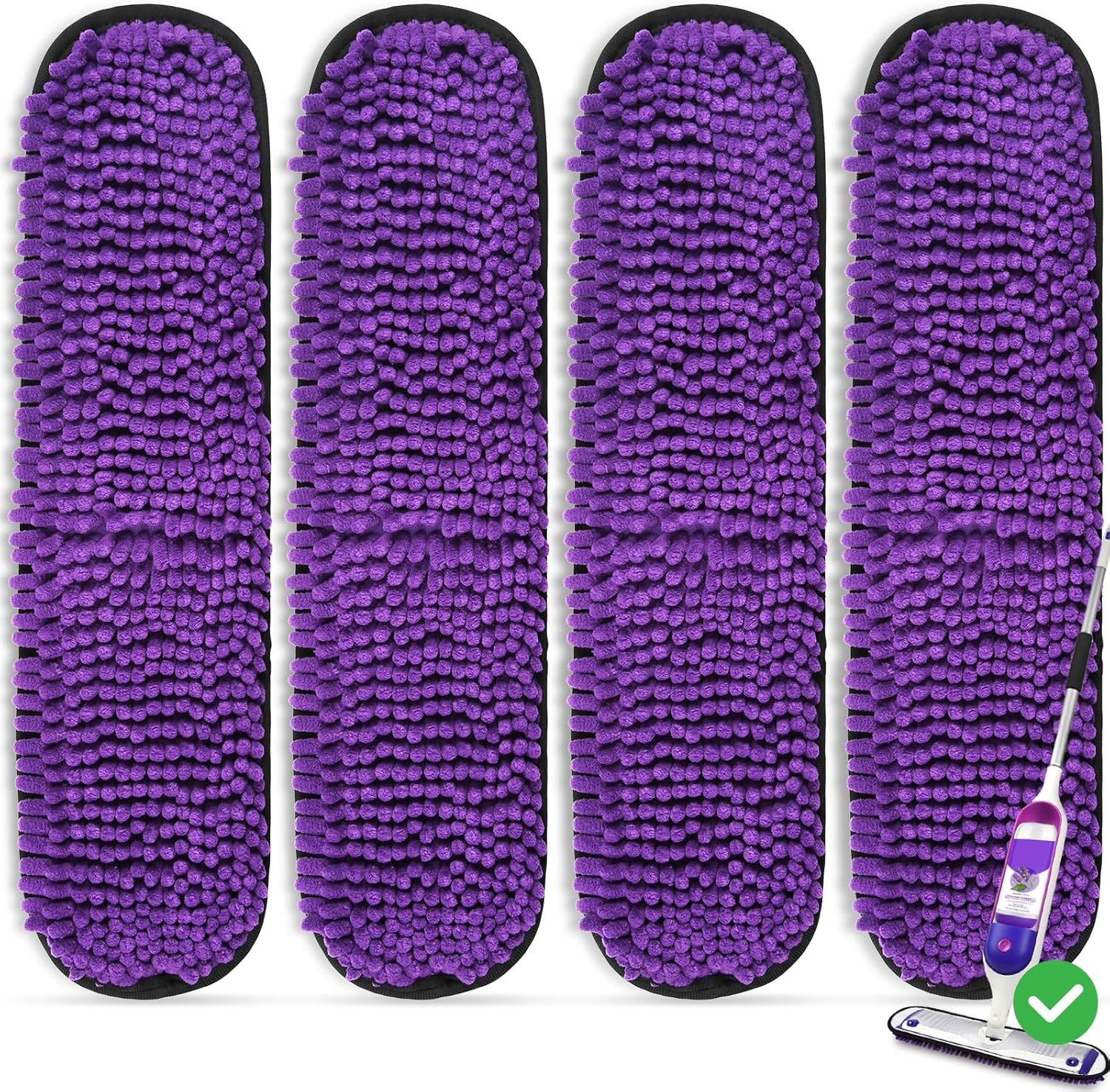 NIXOOT 4 Pack Heavy Duty Pet Mop Refills for Swiffer